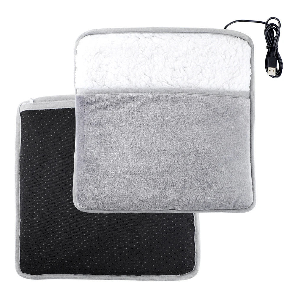 Foot Warmer USB Foot Heater Foot Heating Pad Fast Heating Electric Foot Warmer Pad for Home Soft Plush USB Heated Feet Warmer