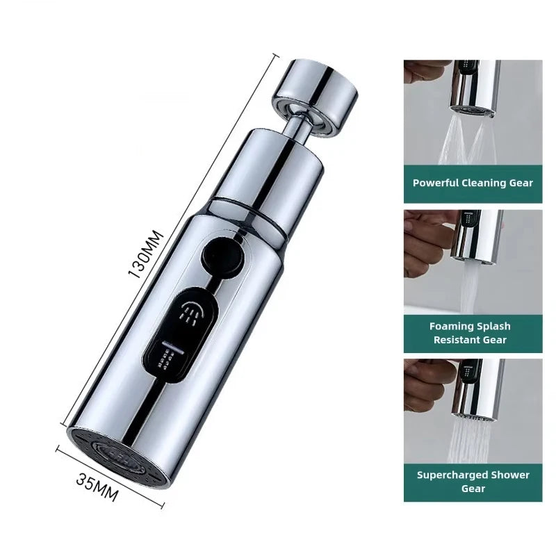 Universal 360° Rotate Kitchen Faucet Extender Aerator Anti-splash Filter Taps Kitchen Washbasin Faucet Bubbler Nozzle