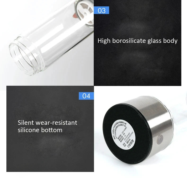 430ml Hydrogen Water Bottle Filter Ionizer Generator Maker Energy Healthy Anti-Aging Alkaline Water Cup