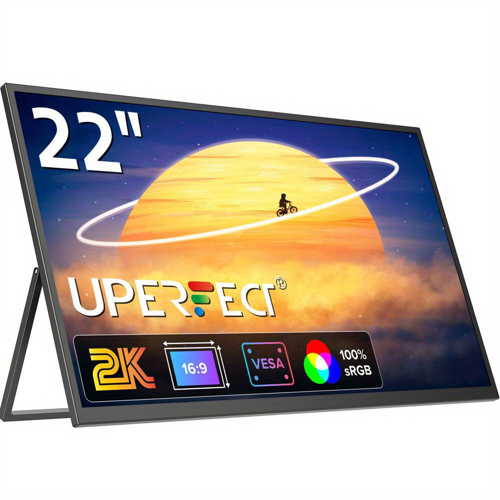 22 Inch Portable Monitor 2K 2560x1440 Gaming Monitor for Laptop Screen Extender
