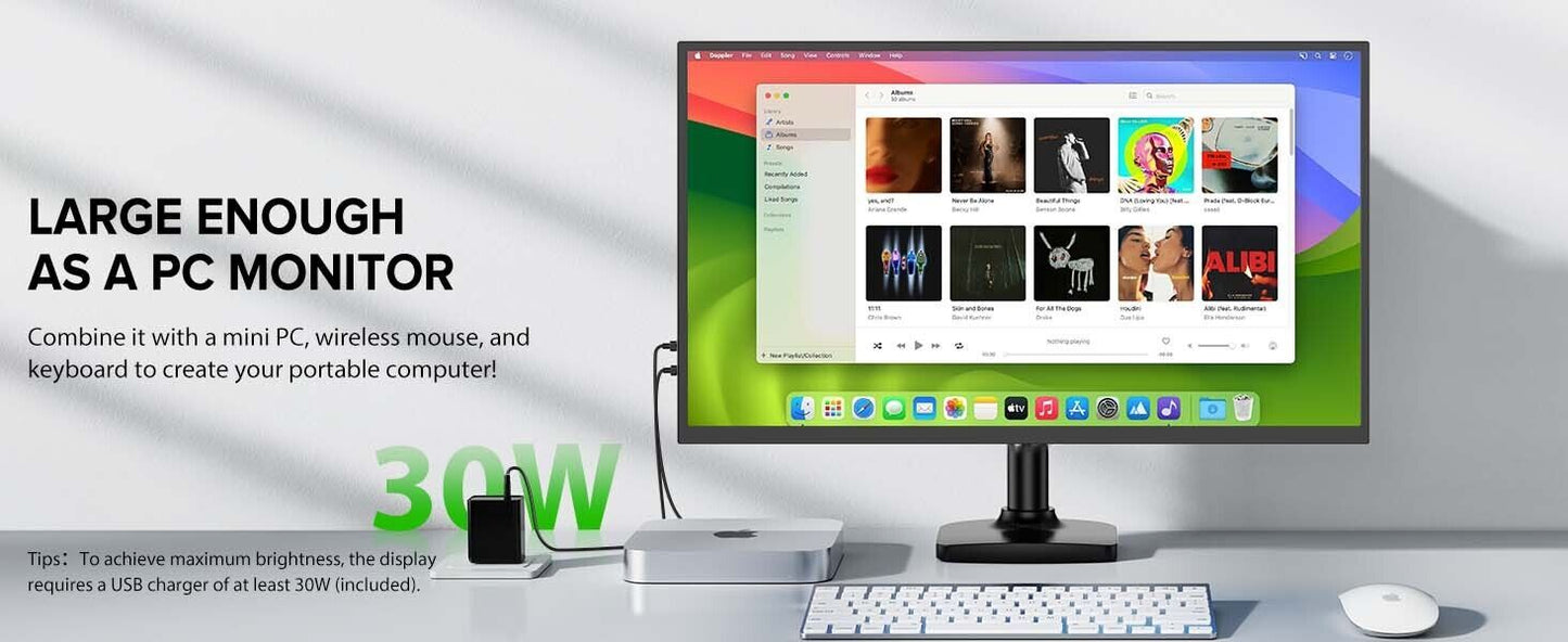 22 Inch Portable Monitor 2K 2560x1440 Gaming Monitor for Laptop Screen Extender
