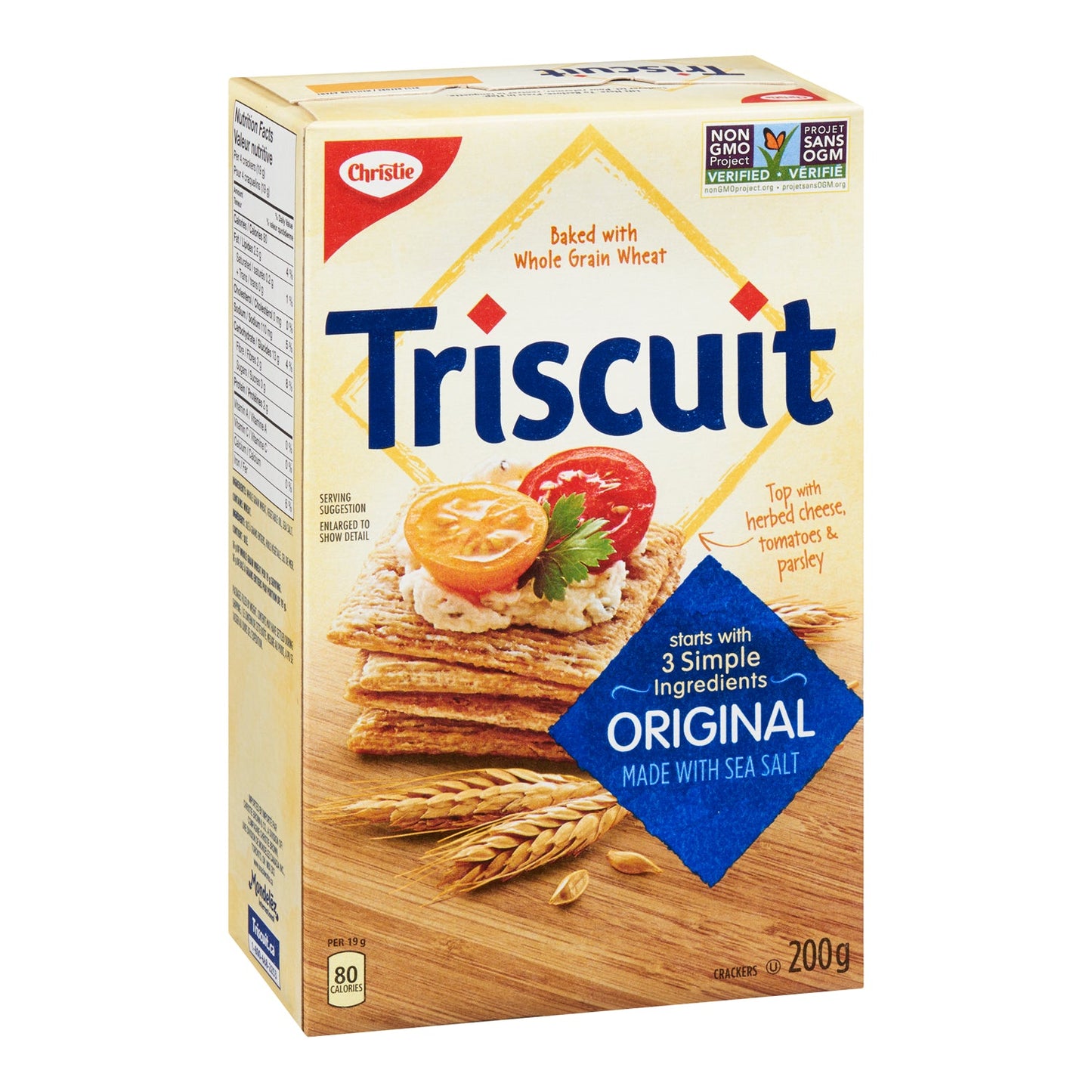 Cracker Triscuit Original 200 g. - 12 x 200 g - Christie - Restaurant and Foodservice Ingredients - Canadian Distribution - Ships Free Within Canada on Orders Above CAD $199