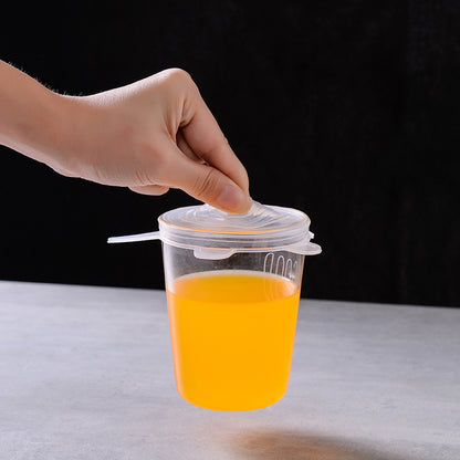 6pcs Reusable Silicone Lid Lids Compatible for Bowls, Plates, Pots & Pans - Multi-Size Dishwasher & Fridge Safe Food Storage Covers, Durable -Fit Lid Fits Most Containers