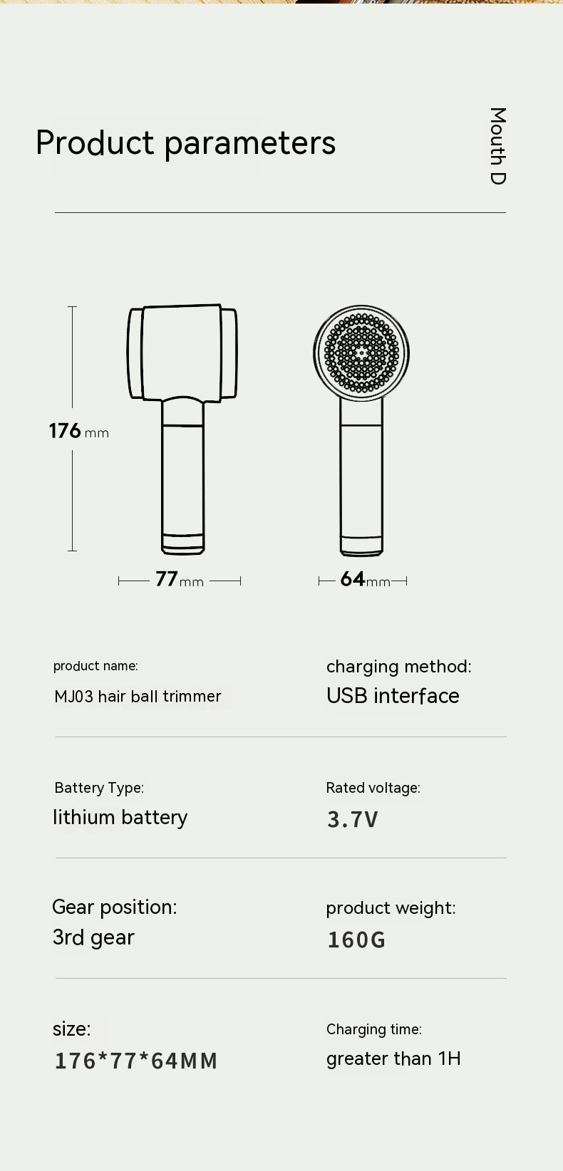 New Electric Hair Ball Trimmer Household Clothing Hair Ball Hair Multifunctional Portable Rechargeable Lint Remover