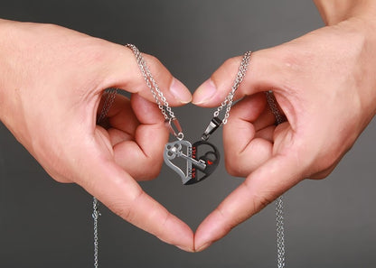 Pendentif Love Necklace Set Lover Valentine Gifts Stainless Steel Chain Necklace