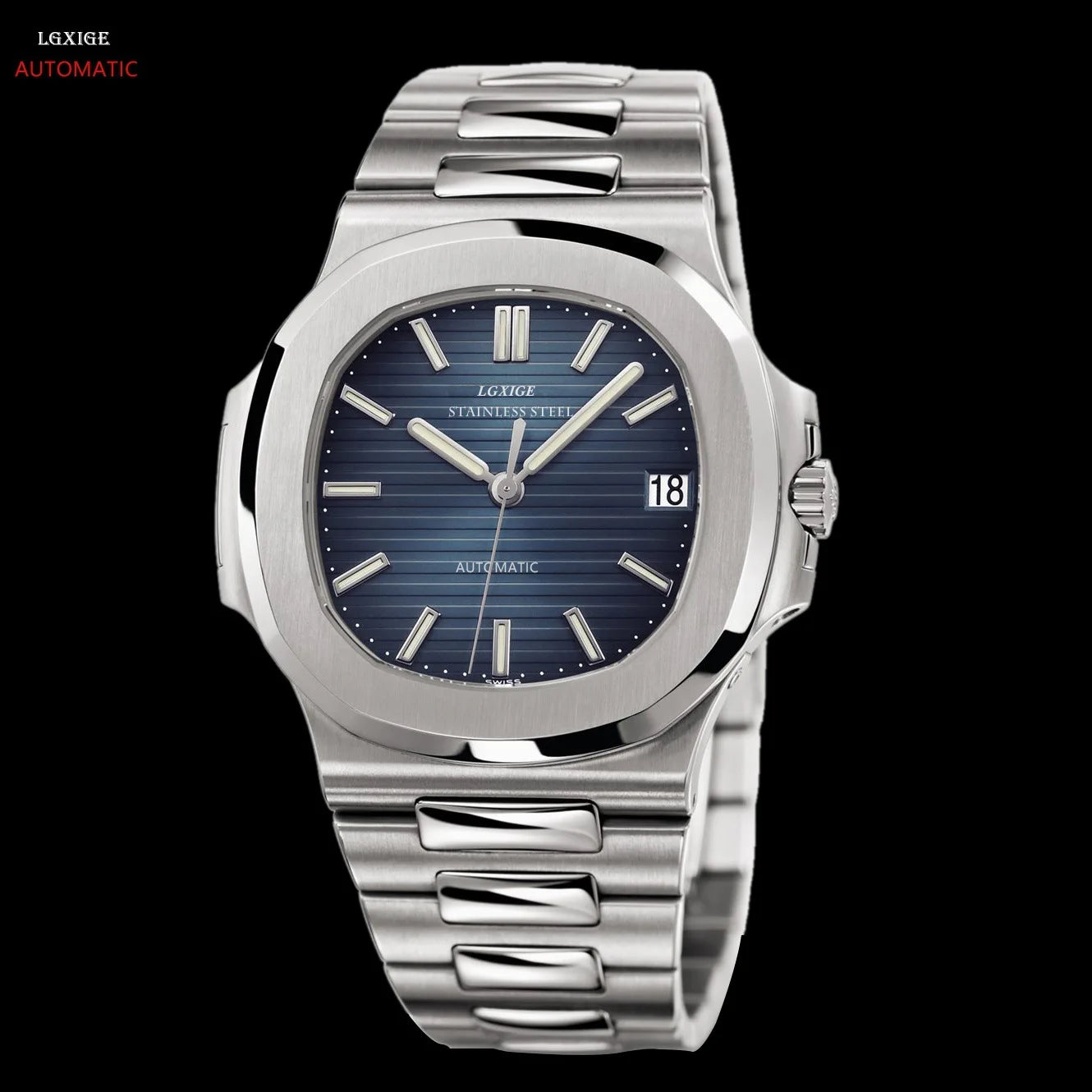 LGXIGE LM013 New Design Mens Mechanical Watch Stainless Strap Luminous Water Proof Classic High Quality Business Wrist Watch