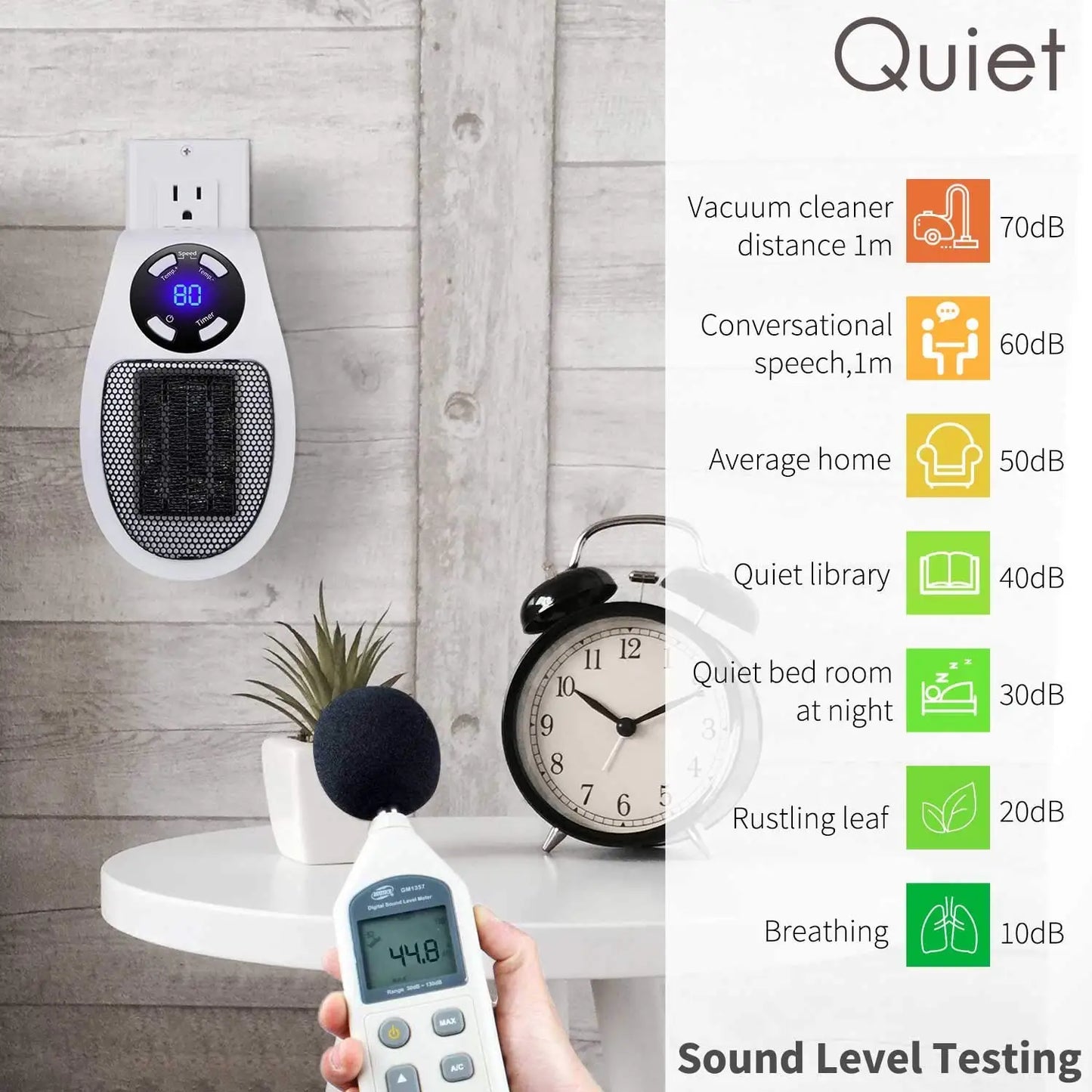 500W Portable Electric Heater Mini Warmer with Adjustable Temperature Timer LED Display Low Consumption for Office Room Heating