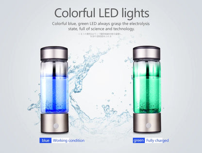 Hydrogen Bottle 420ml Japanese Titanium Quality Hydrogen-Rich Water Cup Ionizer Maker/Generator Super Antioxidants ORP