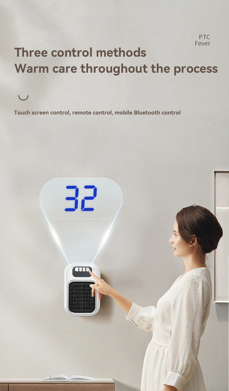 New Portable Heater Mini Electric Heater Plug in Wall Room Heater Home Appliance Timed Rapid Heating For Office Bedroom