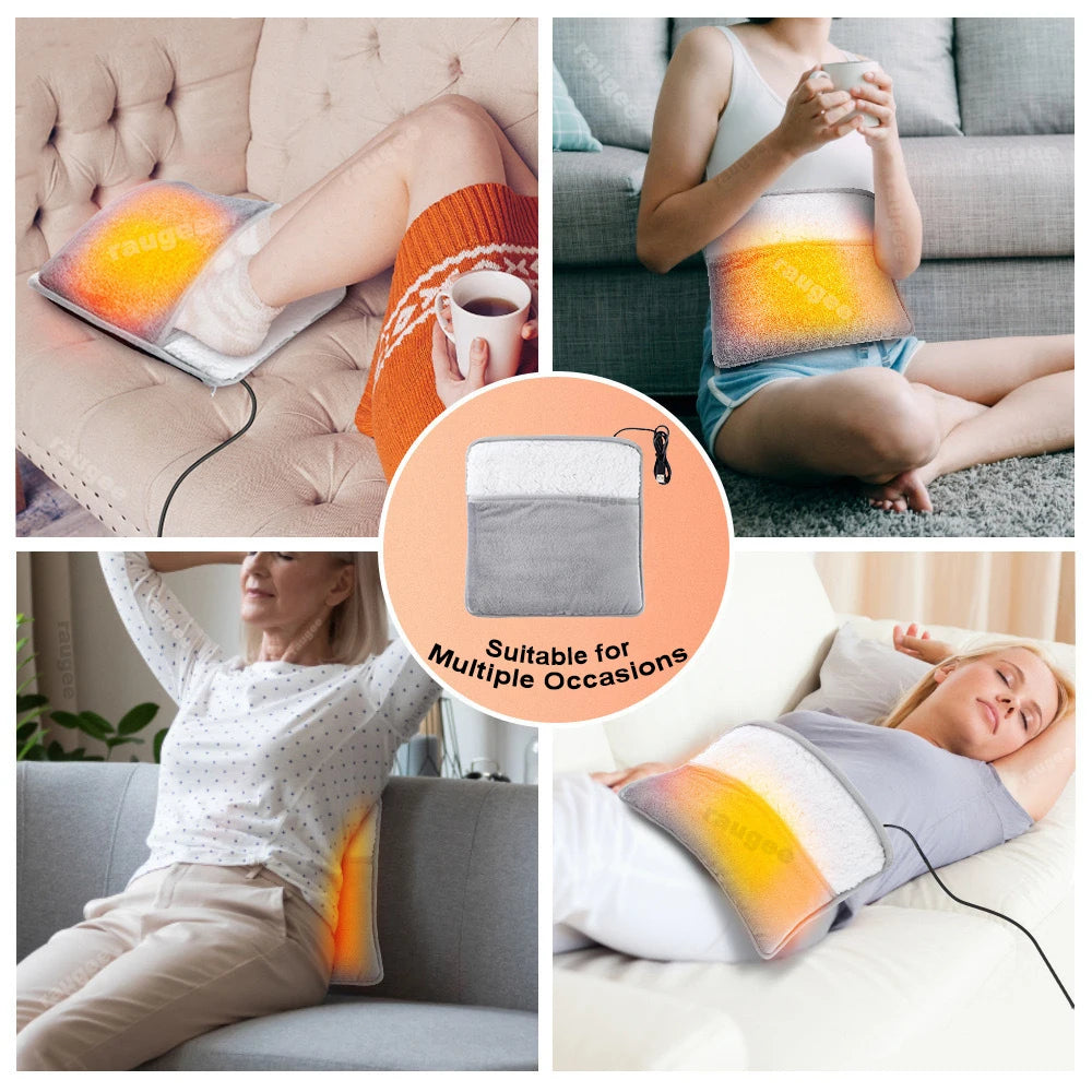 Foot Warmer USB Foot Heater Foot Heating Pad Fast Heating Electric Foot Warmer Pad for Home Soft Plush USB Heated Feet Warmer