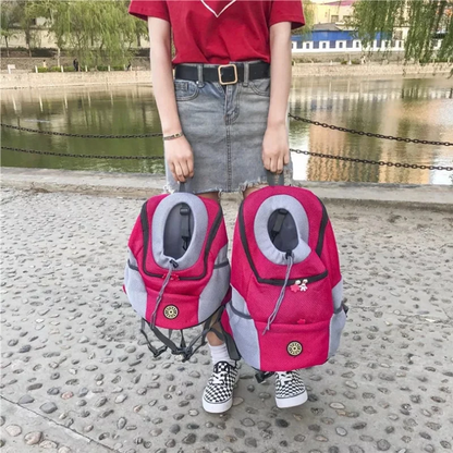 Pet Backpack Portable Portable dog Double Shoulder bag  Outdoor Travel cat Carrier Bag Pet Dog Front Bag Mesh Backpack