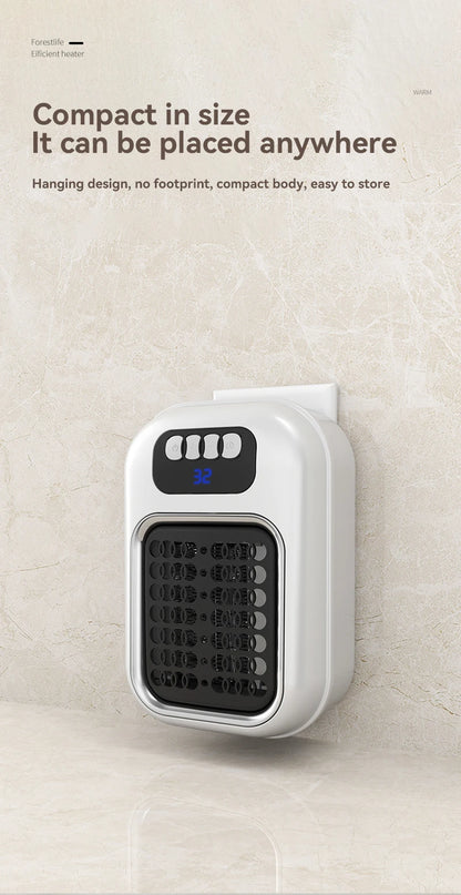New Portable Heater Mini Electric Heater Plug in Wall Room Heater Home Appliance Timed Rapid Heating For Office Bedroom