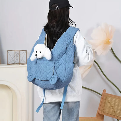 Portable Pet Backpack for Cats & Dogs, Breathable & Comfortable, Outdoor Travel Carrier for Small Medium Pets.
