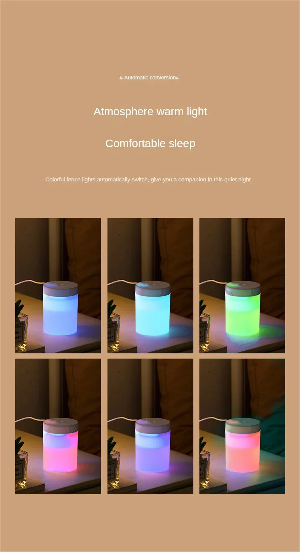 200ML USB Mini Humidifier - Ultrasonic LED Essential Oil Diffuser Portable Car Purifier & Aroma Anion Mist Maker for Home Office