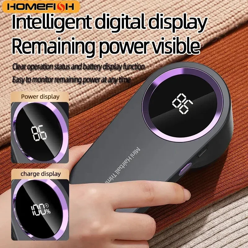 HOMEFISH Lint Remover USB Charging Electric Pellet Machine Hair Ball Lint Trimmer Portable Electric Clothes Lint Machine