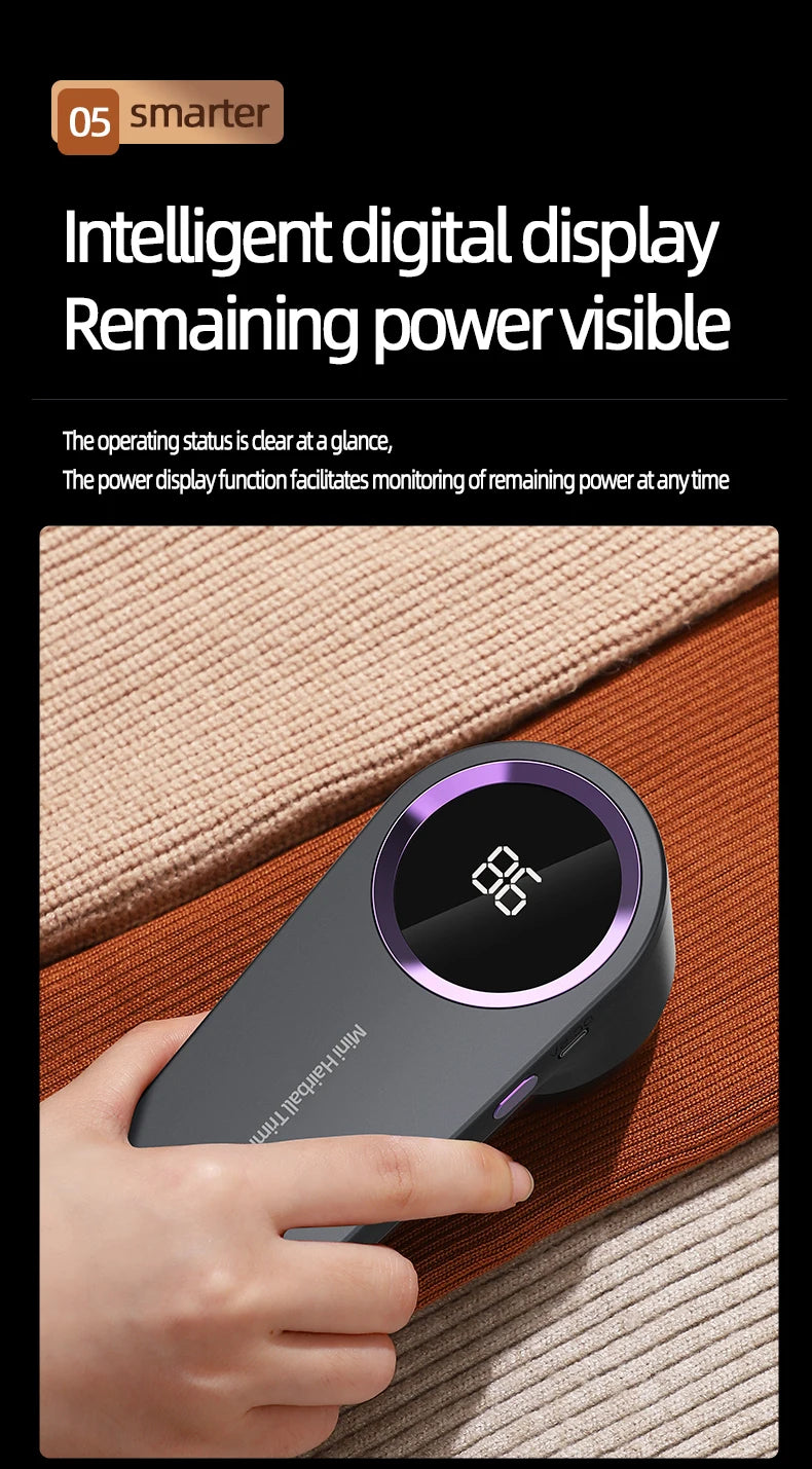 HOMEFISH Lint Remover USB Charging Electric Pellet Machine Hair Ball Lint Trimmer Portable Electric Clothes Lint Machine