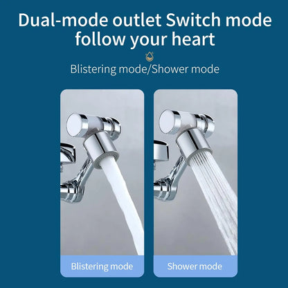 Universal Faucet Extender with Filter 1080° Rotation Tap Aerator 2 Modes Splash Basin Swivel Robotic Arm Faucets Extension