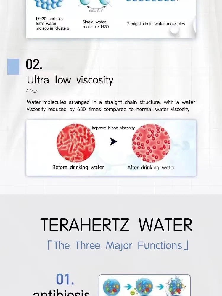 Terahertz 0.96Hz Small Molecule Water Health Water Machine - Water Infusion Device for Enhanced Hydration