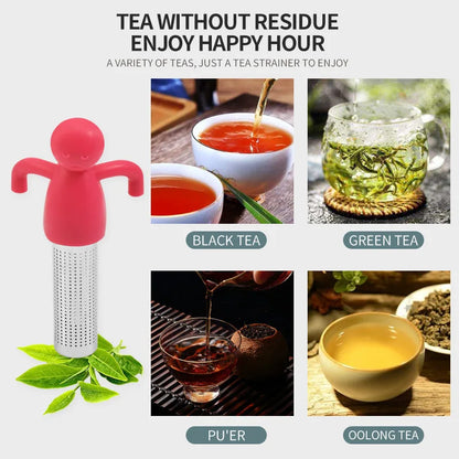 Stainless Steel Tea Infusers Innovative Humanoid Strainer Infuser You Easy Brewing Gadget Filter Leaf Tool Accessory