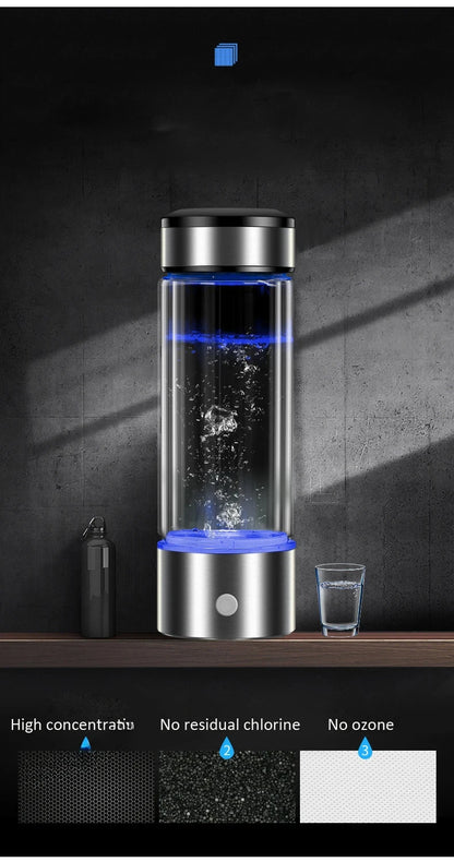 430ml Hydrogen Water Bottle Filter Ionizer Generator Maker Energy Healthy Anti-Aging Alkaline Water Cup