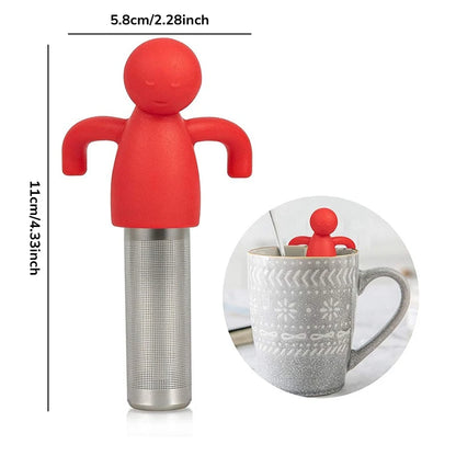 Stainless Steel Tea Infusers Innovative Humanoid Strainer Infuser You Easy Brewing Gadget Filter Leaf Tool Accessory
