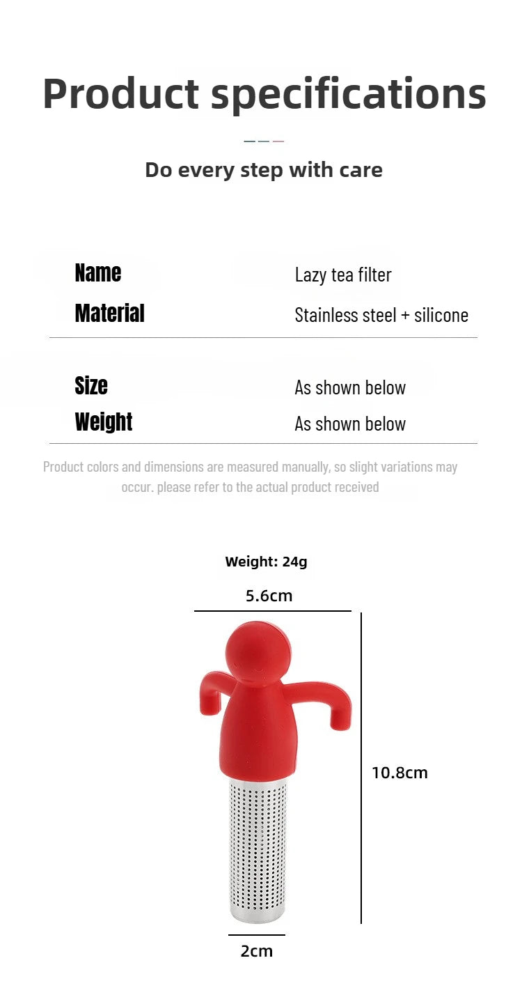 Stainless Steel Tea Infusers Innovative Humanoid Strainer Infuser You Easy Brewing Gadget Filter Leaf Tool Accessory