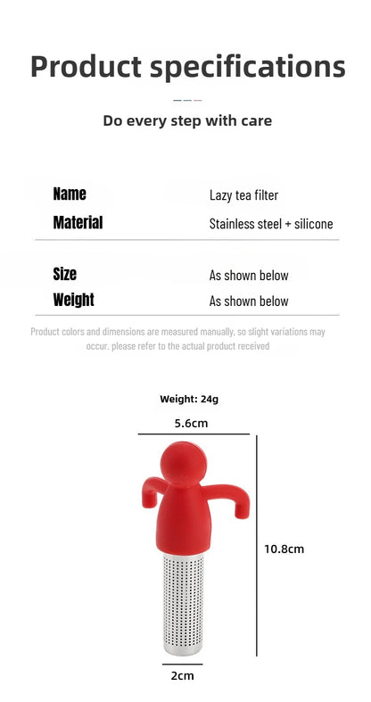 Stainless Steel Tea Infusers Innovative Humanoid Strainer Infuser You Easy Brewing Gadget Filter Leaf Tool Accessory