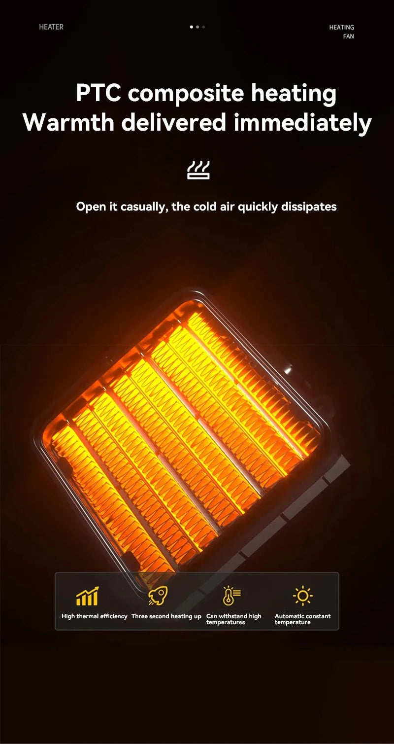New Portable Heater Mini Electric Heater Plug in Wall Room Heater Home Appliance Timed Rapid Heating For Office Bedroom