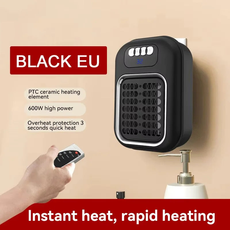 New Portable Heater Mini Electric Heater Plug in Wall Room Heater Home Appliance Timed Rapid Heating For Office Bedroom