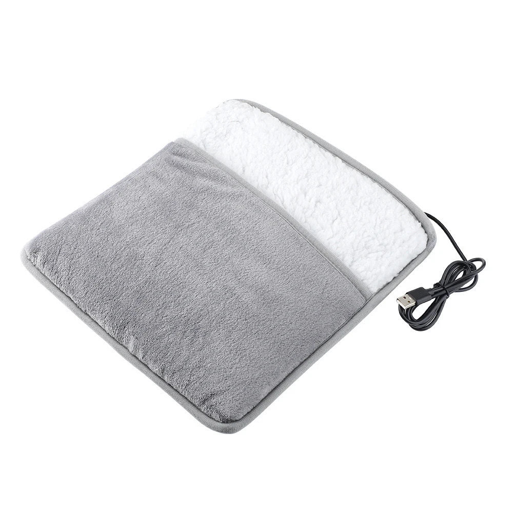 Foot Warmer USB Foot Heater Foot Heating Pad Fast Heating Electric Foot Warmer Pad for Home Soft Plush USB Heated Feet Warmer