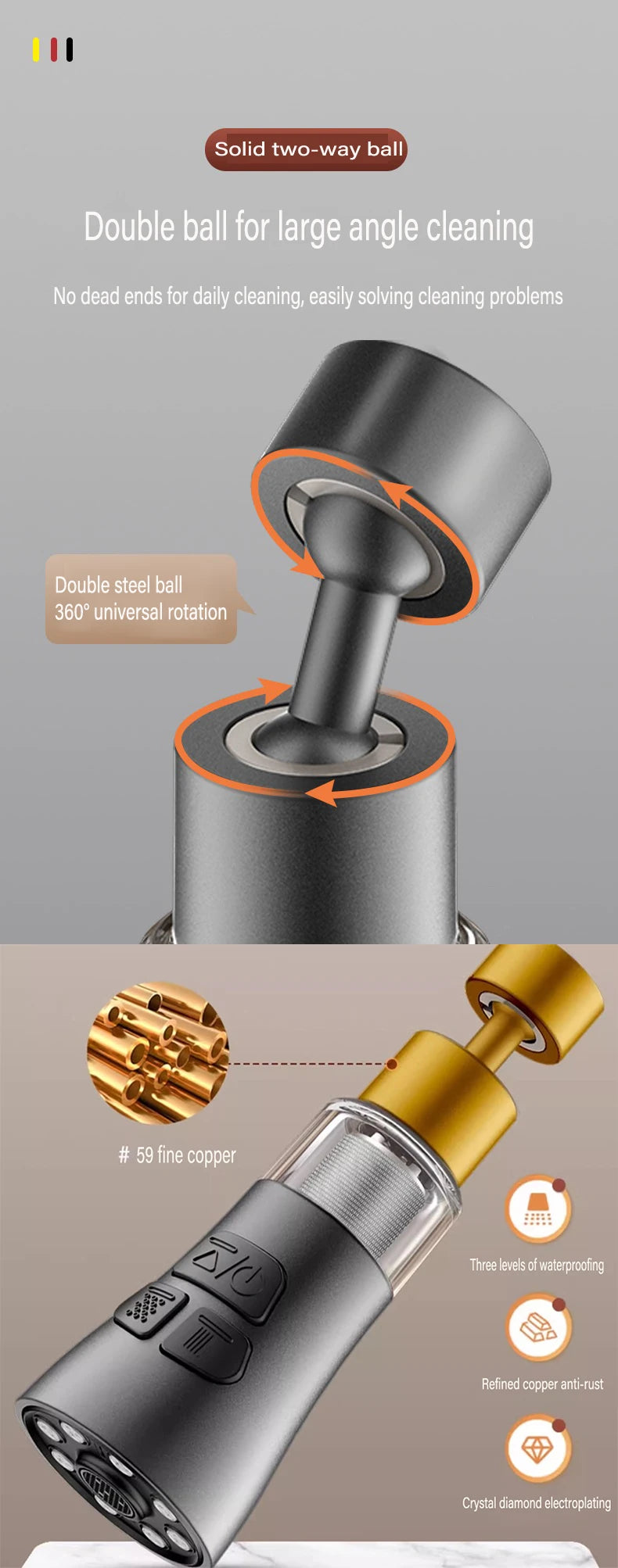 Universal 360 Rotate Kitchen Faucet Extender With Filter Function  Aerator Splash Filter Washbasin Faucet Bubbler Nozzle Aerator
