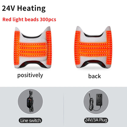 Red Light Heated Hip Wrap - 3-Level Heat & Massage - Abdominal Warmth - Muscle Relaxation & Joint Comfort - Elderly Hip Care