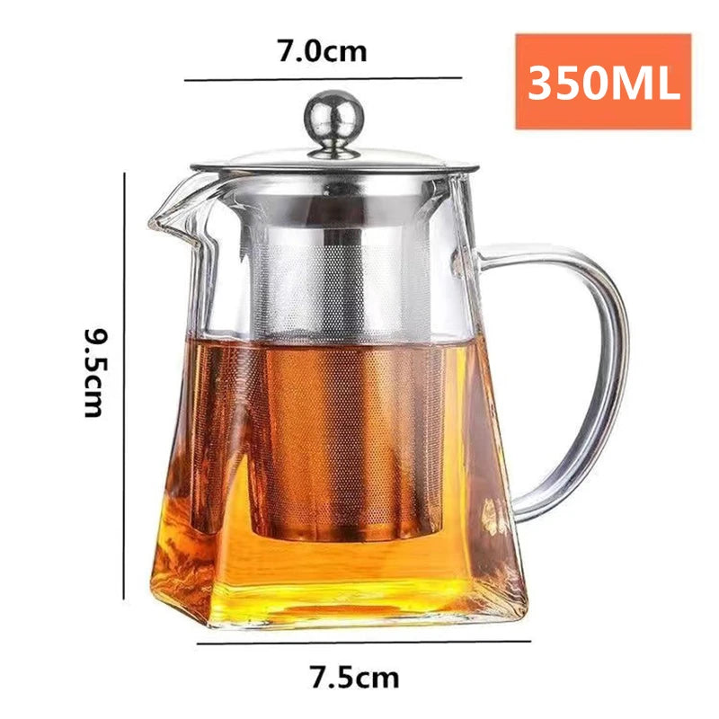 Glass Teapot with Infuser Tea Set Kettle Maker Infusers Jug Teaware Kitchen Dining Bar Home Tea Kit Glass Teapot Samovar