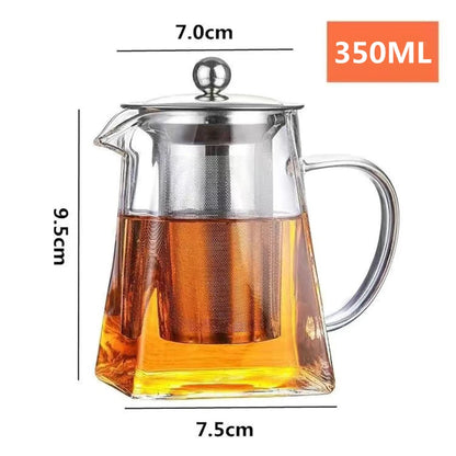 Glass Teapot with Infuser Tea Set Kettle Maker Infusers Jug Teaware Kitchen Dining Bar Home Tea Kit Glass Teapot Samovar