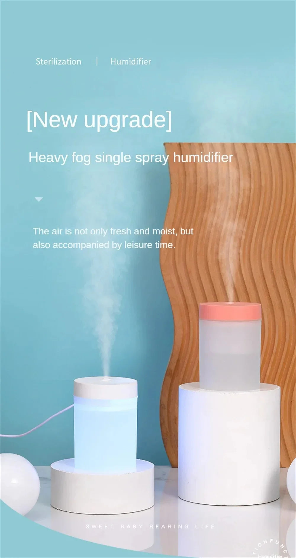 200ML USB Mini Humidifier - Ultrasonic LED Essential Oil Diffuser Portable Car Purifier & Aroma Anion Mist Maker for Home Office