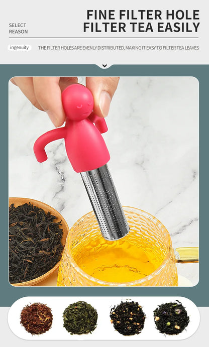 Stainless Steel Tea Infusers Innovative Humanoid Strainer Infuser You Easy Brewing Gadget Filter Leaf Tool Accessory
