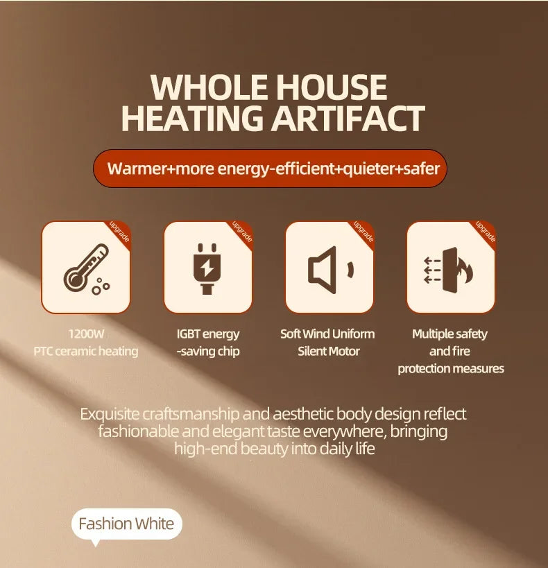 Energy-Saving Small Electric Heater for Home, Constant Temperature, Quick Heating, and Power-Off Safety Protection