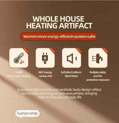 Energy-Saving Small Electric Heater for Home, Constant Temperature, Quick Heating, and Power-Off Safety Protection