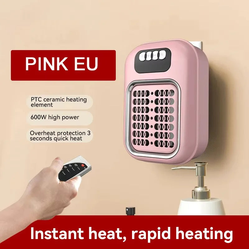 New Portable Heater Mini Electric Heater Plug in Wall Room Heater Home Appliance Timed Rapid Heating For Office Bedroom
