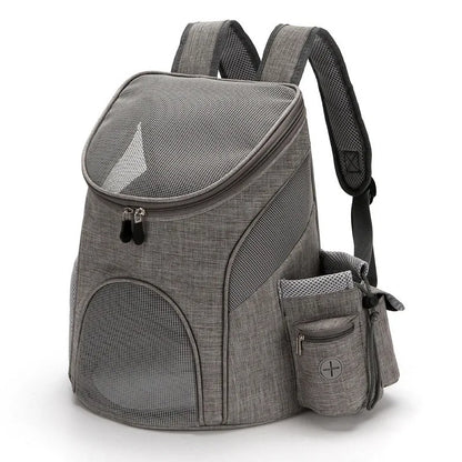 Pet Backpack Foldable Pet Portable Bags for Going Out Mesh Breathable with Side Pocket Cat Carriers Bags Dog Outside Backpack