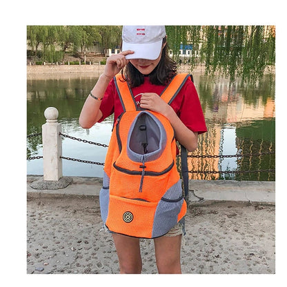 Pet Backpack Portable Portable dog Double Shoulder bag  Outdoor Travel cat Carrier Bag Pet Dog Front Bag Mesh Backpack