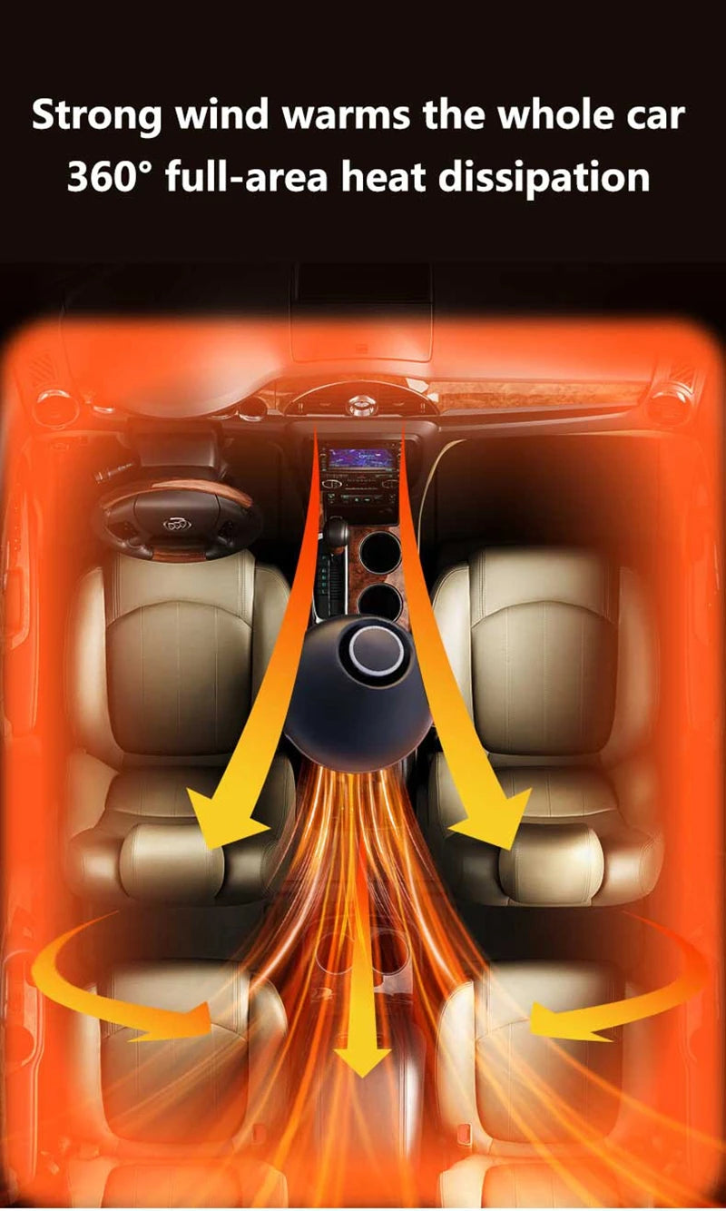 2026 New Car Heater 12V/24V Car Electric Heater Car Heater Defrosting And Defogging Device Car Home Dual-use