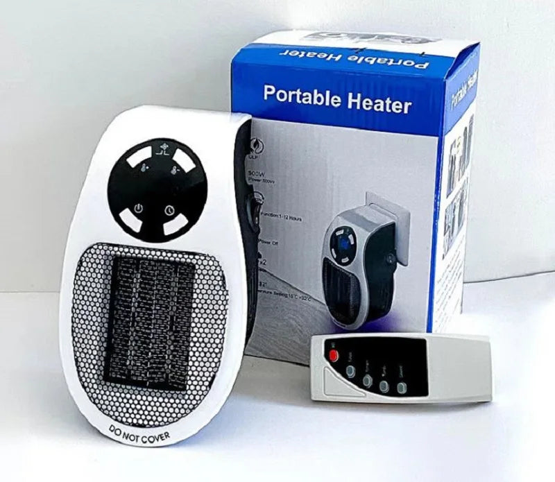 500W Portable Electric Heater Mini Warmer with Adjustable Temperature Timer LED Display Low Consumption for Office Room Heating