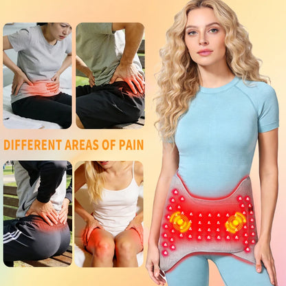 Red Light Heated Hip Wrap - 3-Level Heat & Massage - Abdominal Warmth - Muscle Relaxation & Joint Comfort - Elderly Hip Care
