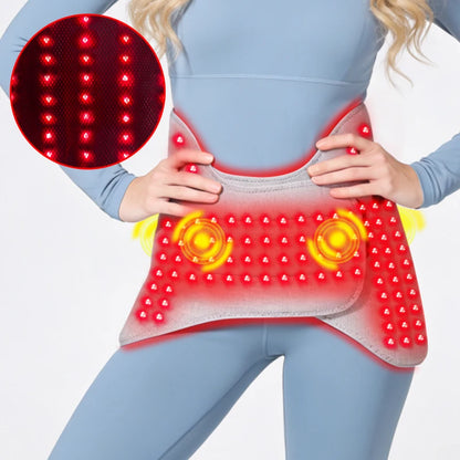 Red Light Heated Hip Wrap - 3-Level Heat & Massage - Abdominal Warmth - Muscle Relaxation & Joint Comfort - Elderly Hip Care