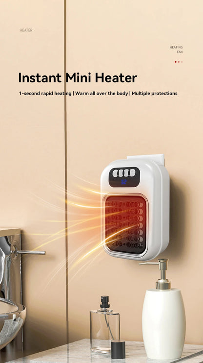 New Portable Heater Mini Electric Heater Plug in Wall Room Heater Home Appliance Timed Rapid Heating For Office Bedroom