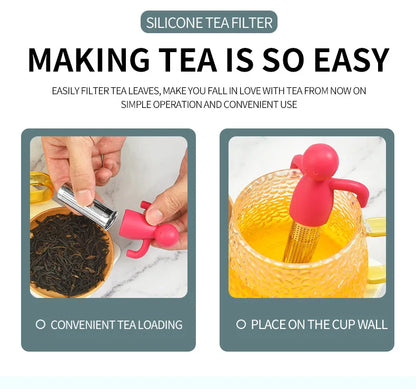 Stainless Steel Tea Infusers Innovative Humanoid Strainer Infuser You Easy Brewing Gadget Filter Leaf Tool Accessory