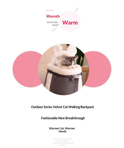 Pet backpack for outdoor activities large capacity for small and medium-sized dogs cats portable backpack for travel and hiking