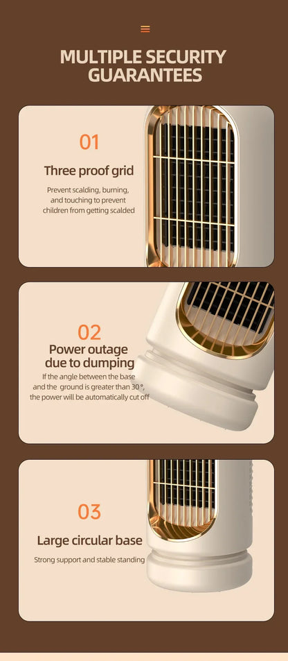 Energy-Saving Small Electric Heater for Home, Constant Temperature, Quick Heating, and Power-Off Safety Protection
