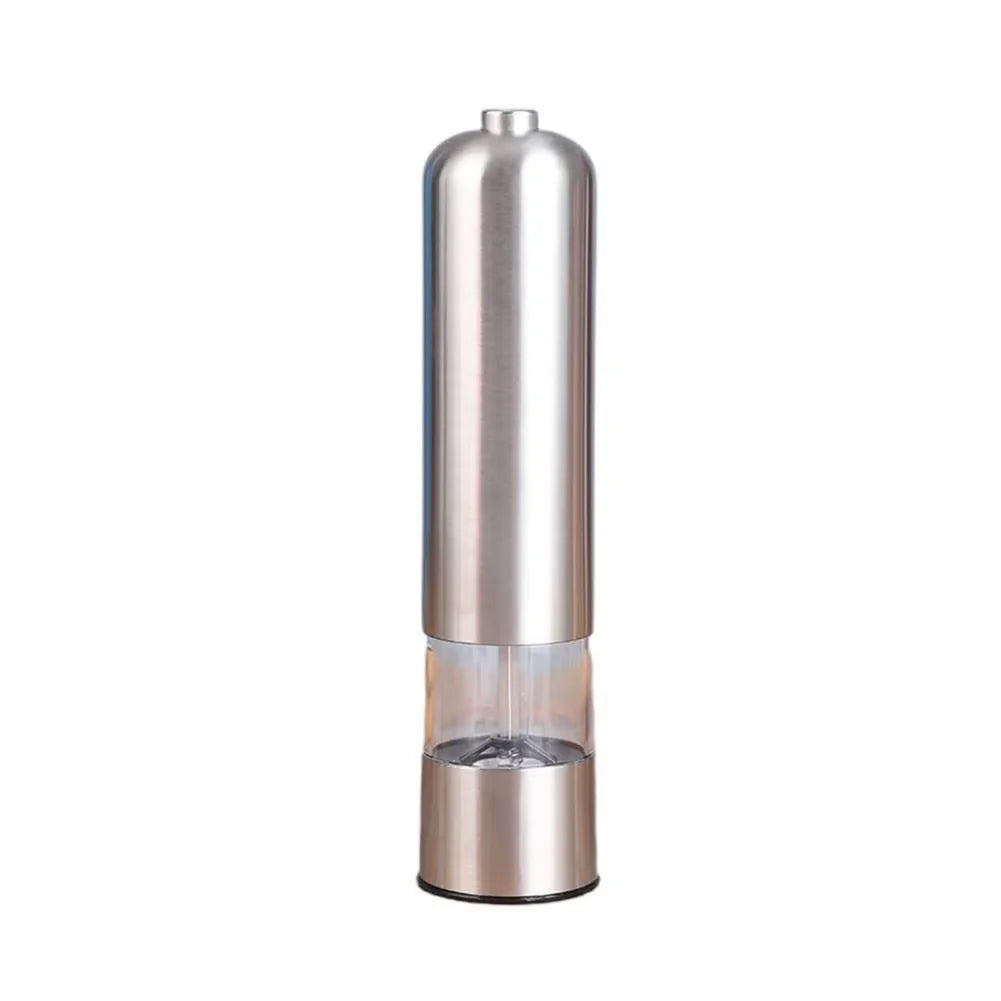 Electric Salt Pepper Grinder Set Stainless Steel One Handed Operation Automatic Spice Mill with Light for Kitchen